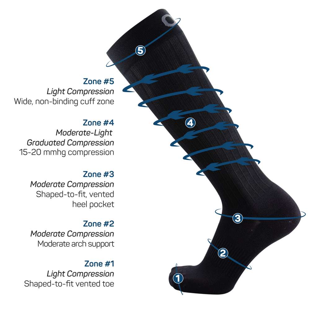 Travel Wellness Compression Socks - Natural