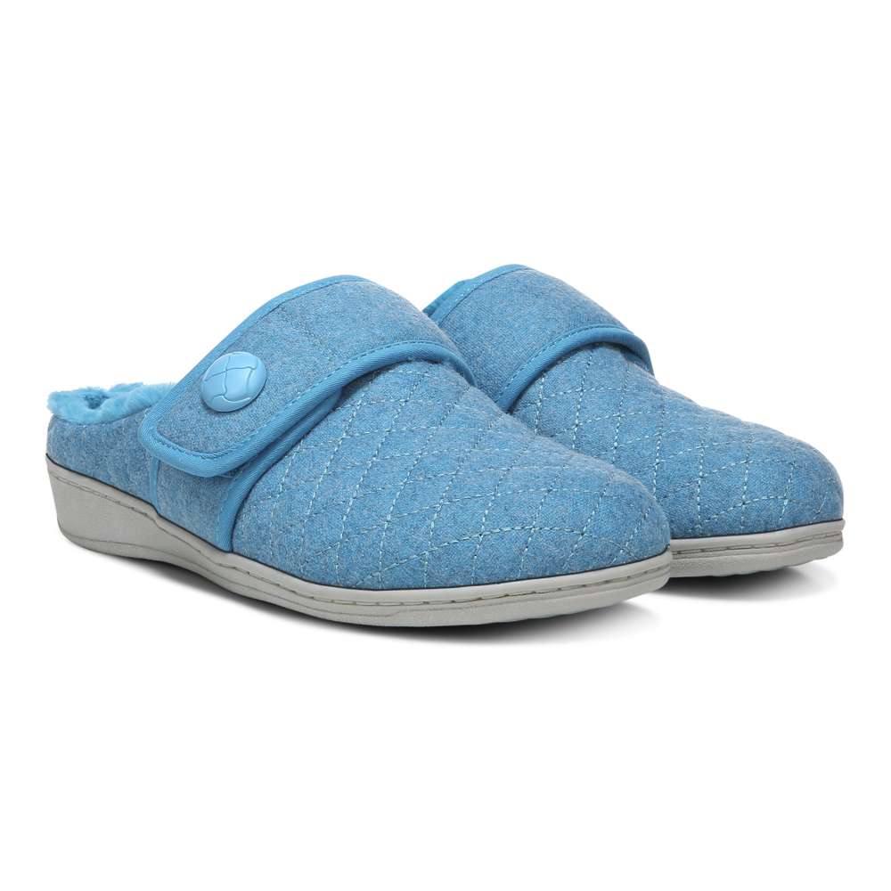 Carlin Mule Slipper - Horizon Blue