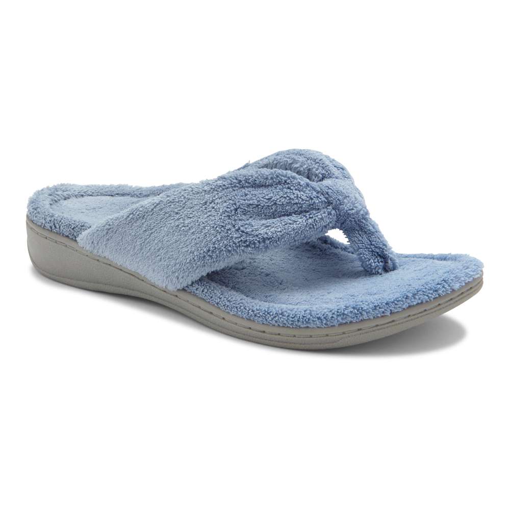Gracie Toe Post Slipper - Blue