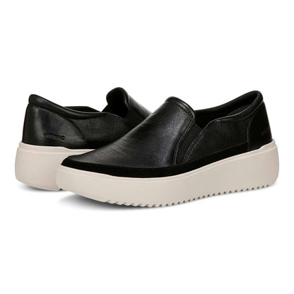 Kearny Platform Slip-On Sneaker - Black Leather