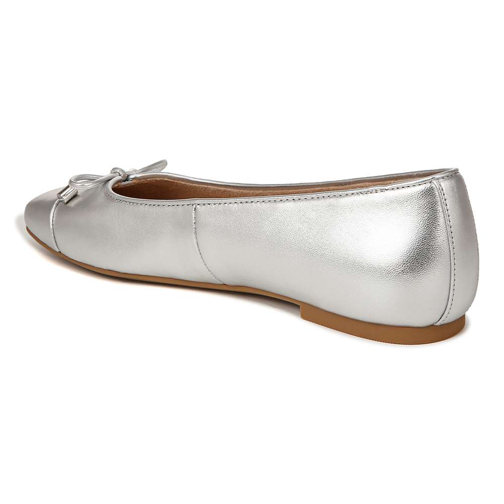 Klara Flat - Silver Leather
