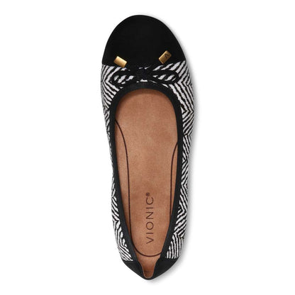 Minna Ballet Flat - Black/White