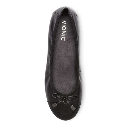 Minna Ballet Flat Classic - Black Lizard