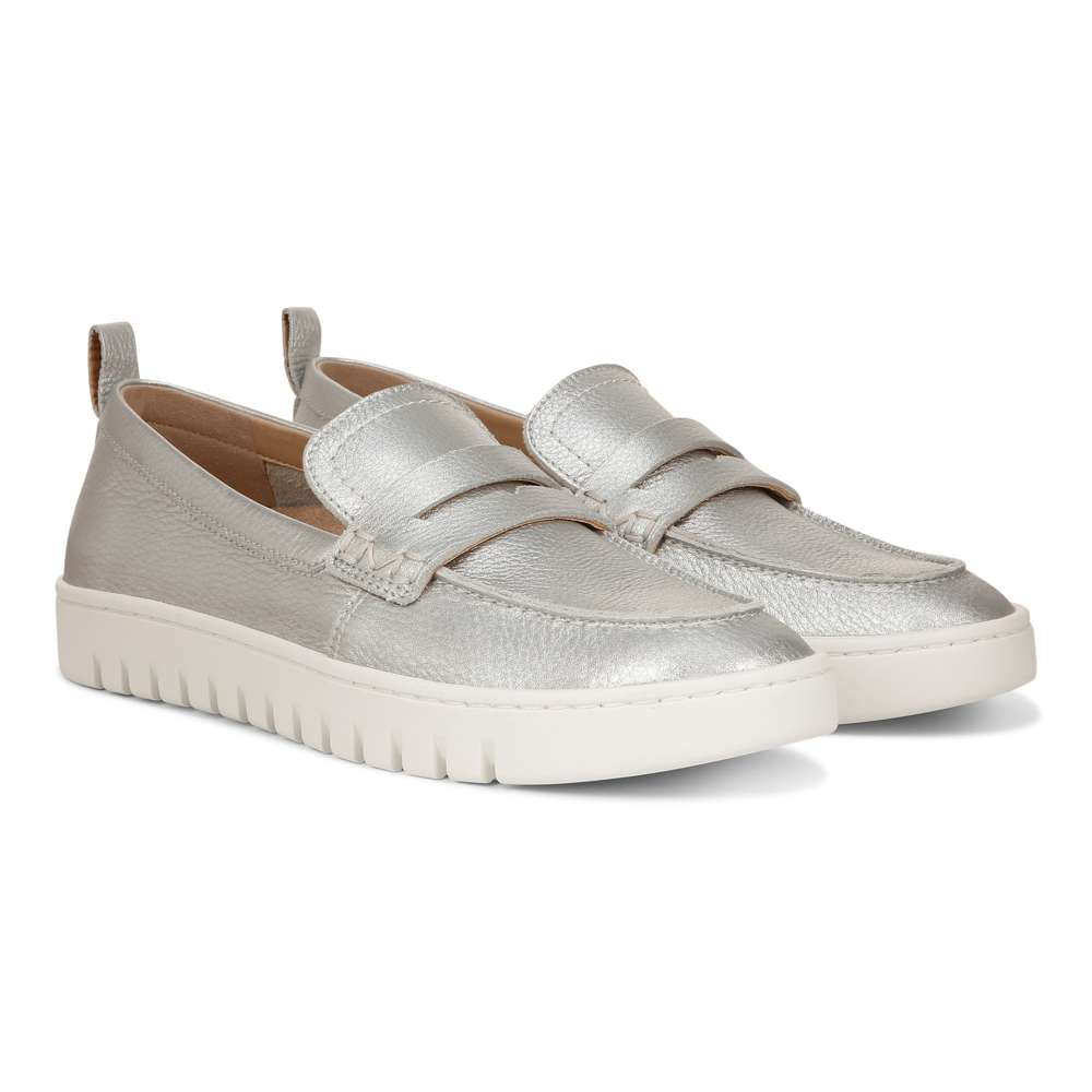 Uptown Loafer - Silver Leather