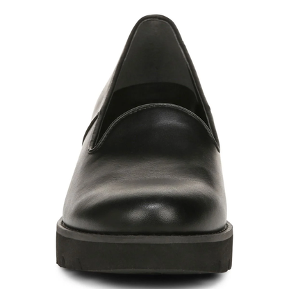Willa Wedge - Black Leather