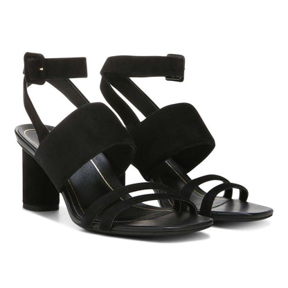 Yasmin Heeled Sandal - Black Suede