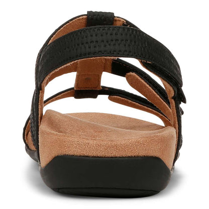 Amber Pearl Adjustable Sandal - Black