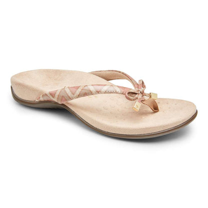 Bella Toe Post Sandal - Chevron Dusty Pink
