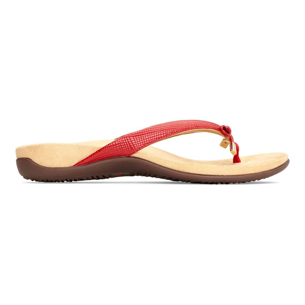 Bella Toe Post Sandal - Red Lizard