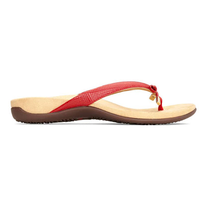 Bella Toe Post Sandal - Red Lizard