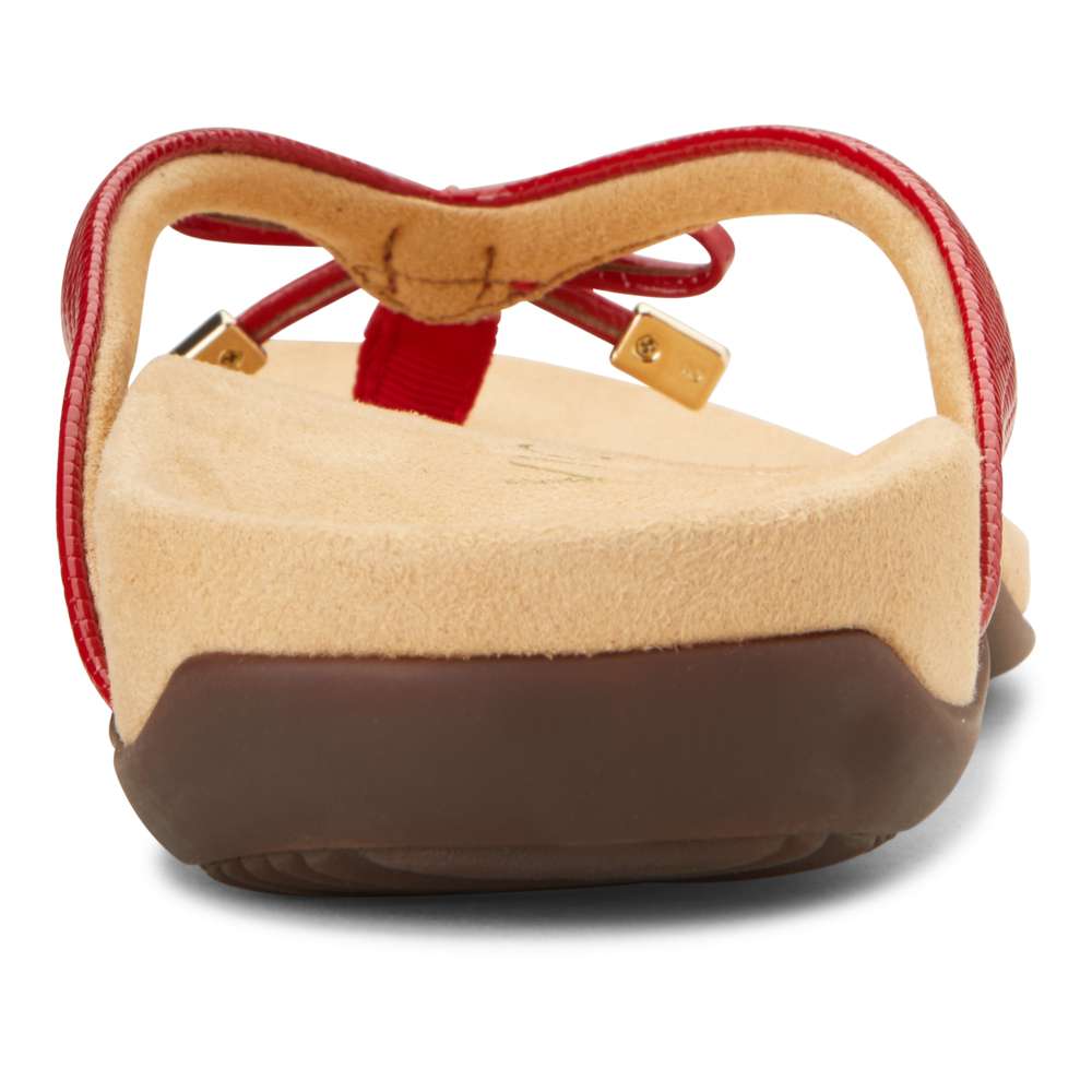 Bella Toe Post Sandal - Red Lizard