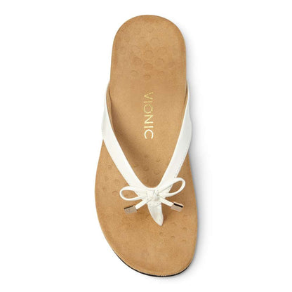 Bella Toe Post Sandal - White
