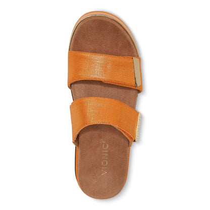 Brandie Flatform Slide Sandal - Marmalade Metallic
