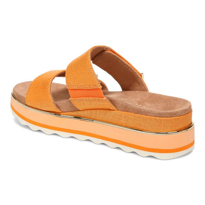 Brandie Flatform Slide Sandal - Marmalade Metallic