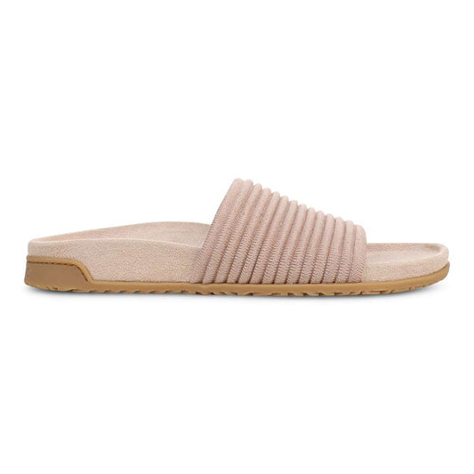 Evie Knit Slide Sandal - Tan/Gold
