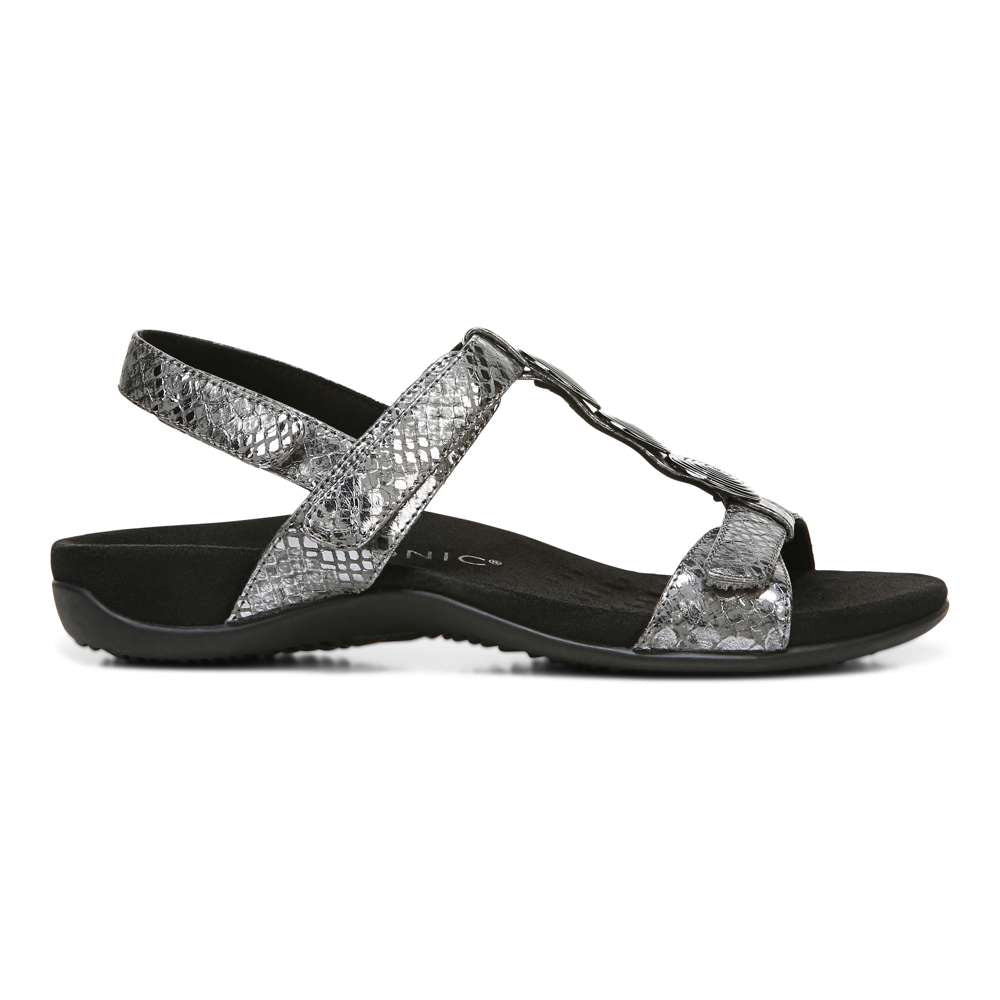 Farra Adjustable Sandal - Charcoal Snake