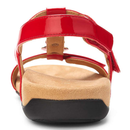 Farra Adjustable Sandal - Red Patent