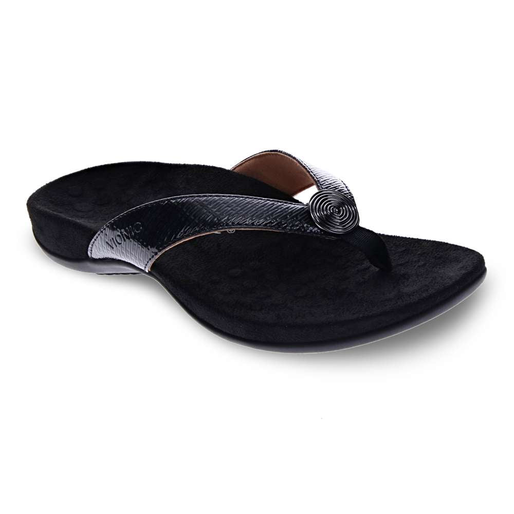 Hilda Toe Post Sandal - Black