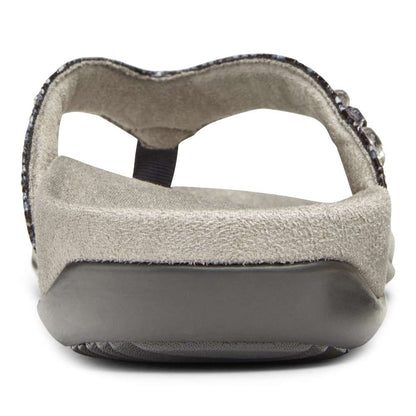 Lucia Toe Post Sandal - Slate Grey Snake