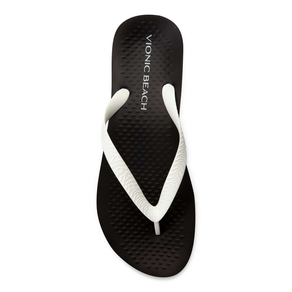 Beach Manly Toe Post Sandal - Black/White
