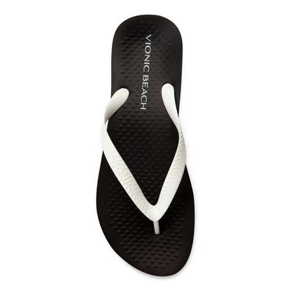 Beach Manly Toe Post Sandal - Black/White