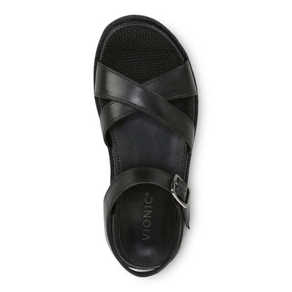 Mar Platform Sandal - Black Leather
