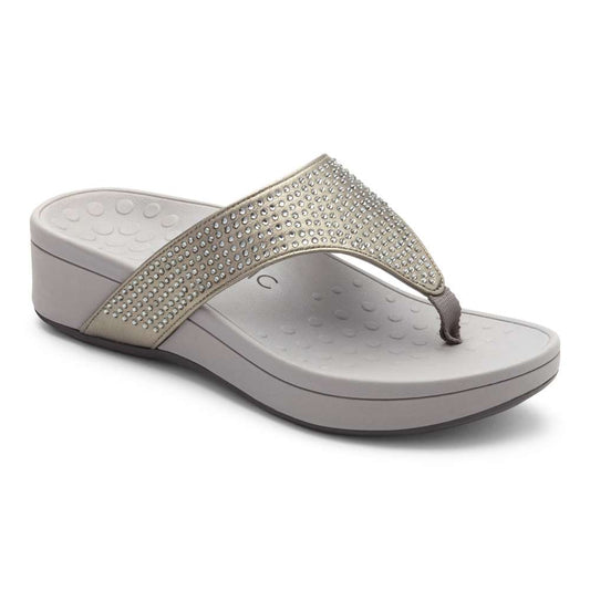 Naples Platform Sandal - Pewter