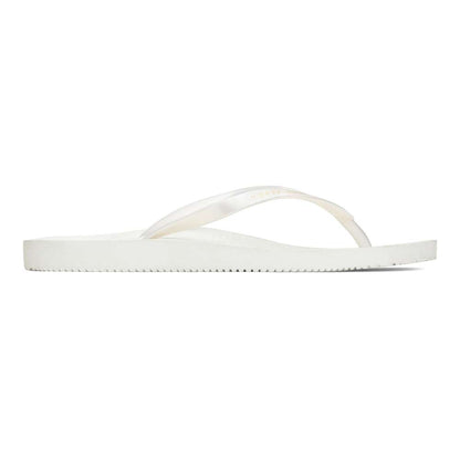 Noosa Solid Toe Post Sandal - Pearl White