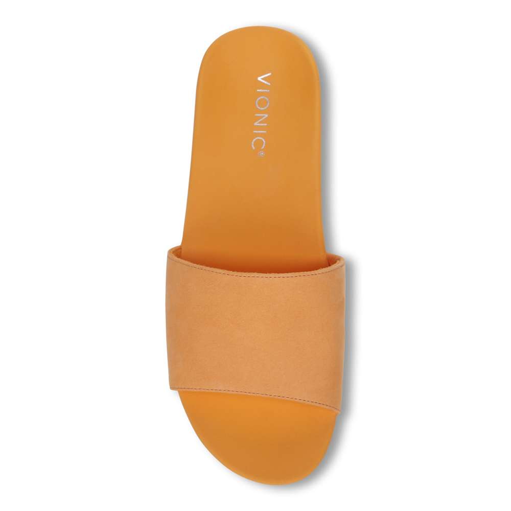 Val Slide Sandal - Neon Nubuck