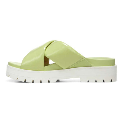Vesta Flatform Lug Sandal - Pale Lime