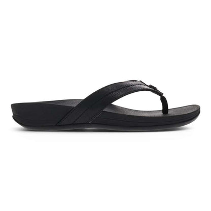 Allora Smooth Toe Post Sandal - Black