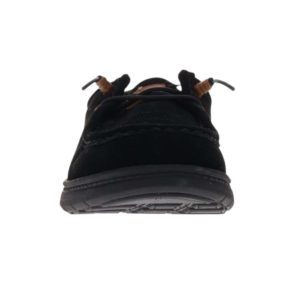 Hipster Suede Slip On - Black
