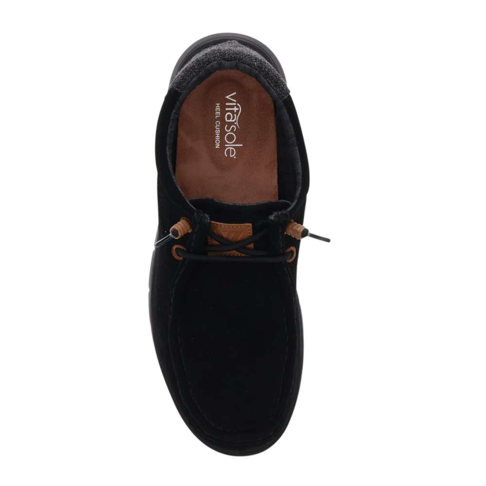 Hipster Suede Slip On - Black